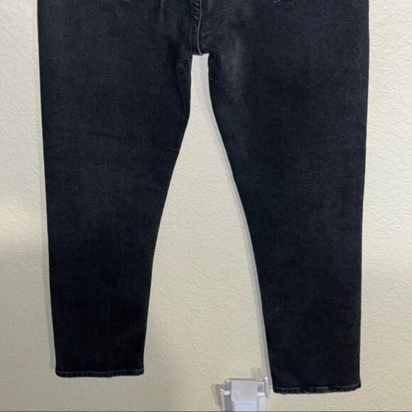 Agolde Black Riley High Rise Straight Crop Size 24 New With Tags - Picture 3 of 10